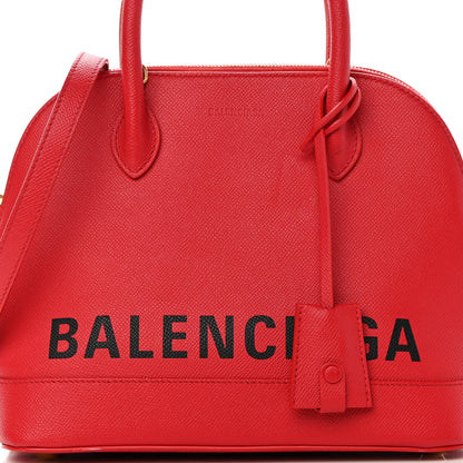 Balenciaga Grained Calfskin S Ville Top Handle Bag Rouge Coquelicot 8 of 15