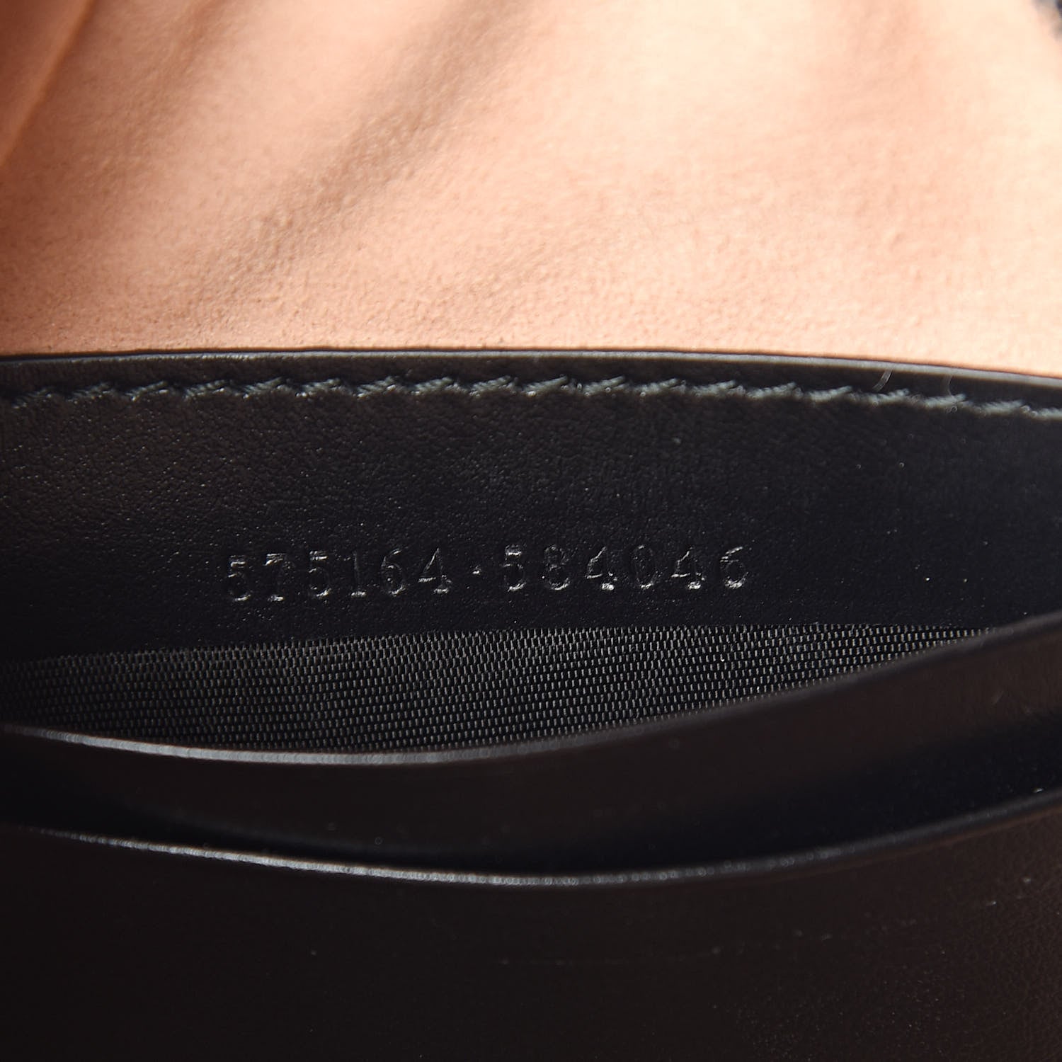 Gucci Calfskin Matelasse GG Marmont Round Wrist Wallet Black 7 of 9