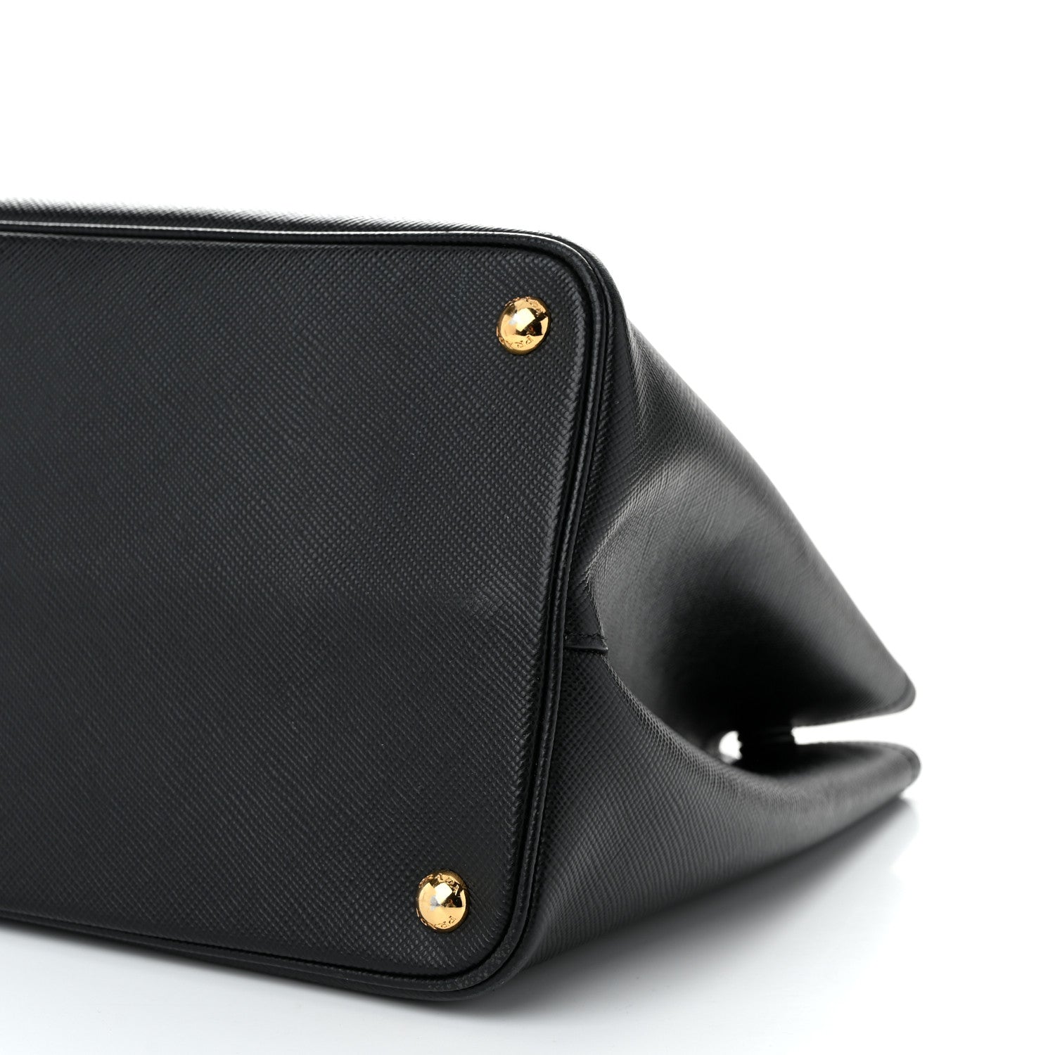 Prada Saffiano Cuir Large Double Bag Black 9 of 10