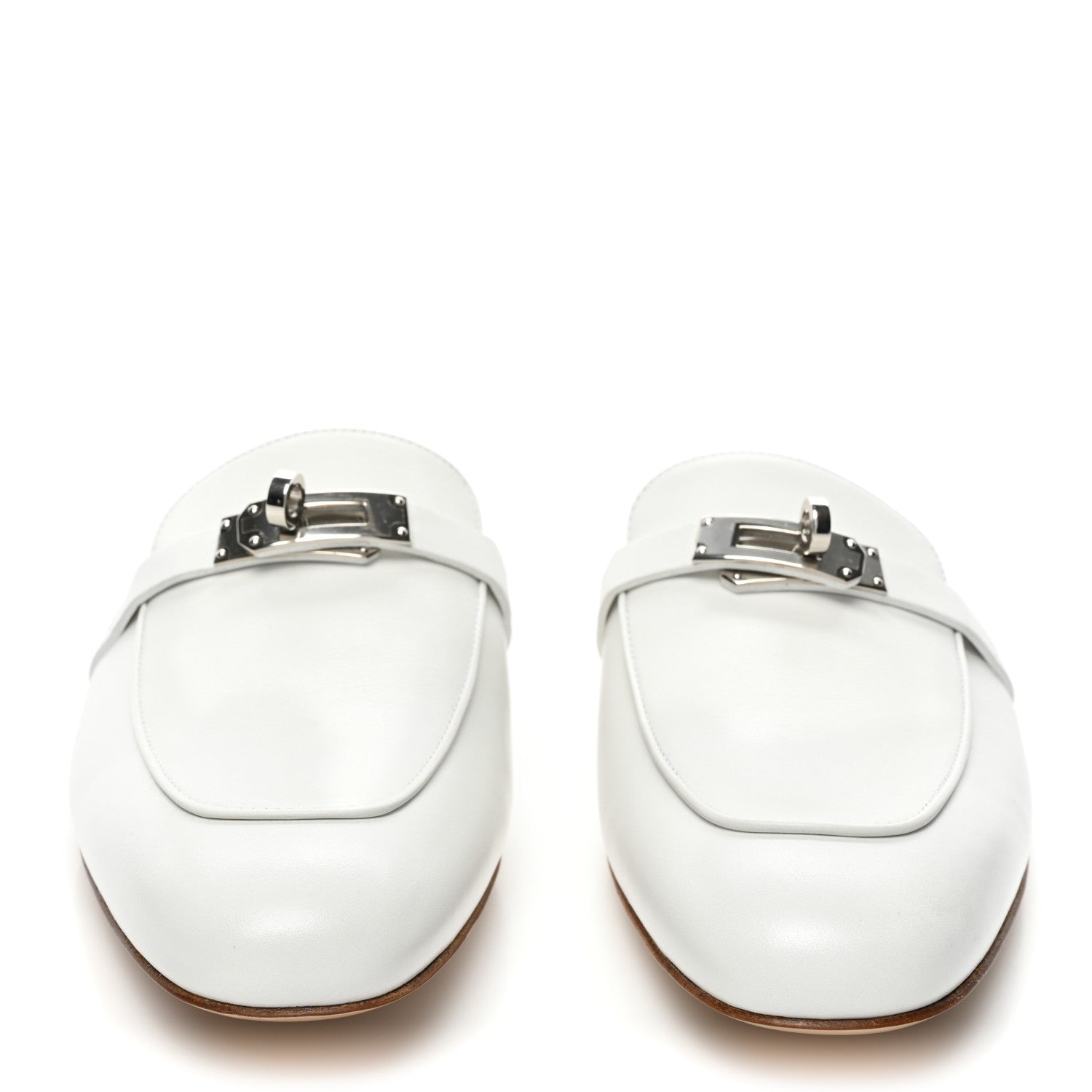 Hermes Calfskin Oz Mules 41 White 2 of 8