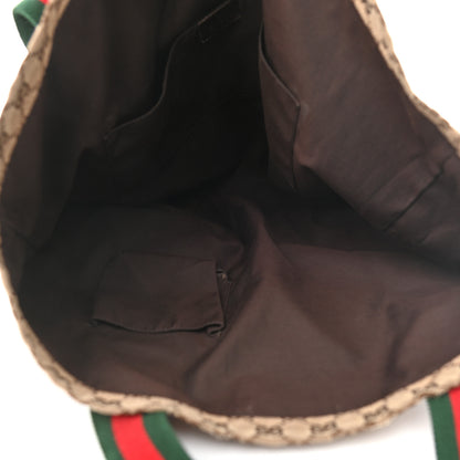 Gucci GG Monogram Medium Web Handle Vertical Tote Dark Brown 8 of 15