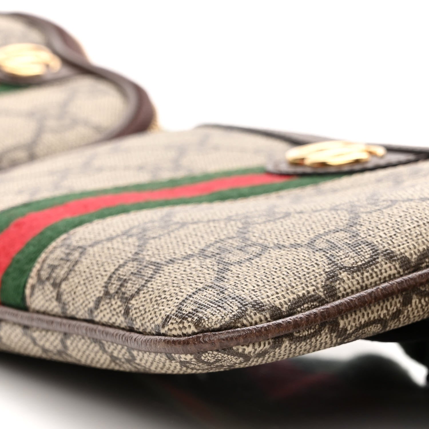 Gucci GG Supreme Monogram Web Ophidia Utility Belt Bag 95 38 Beige Ebony New Acero 11 of 11