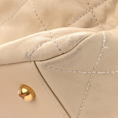Chanel Calfskin Quilted In The Mix Shopping Tote Beige Black 13 of 14