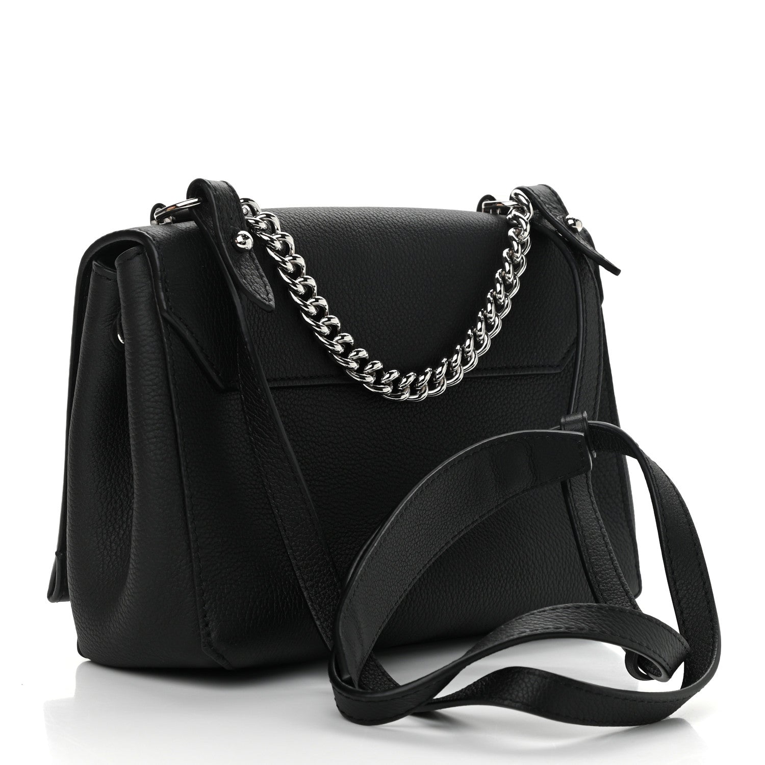 Louis Vuitton Calfskin Lockme II Chain Bag BB Black 3 of 11