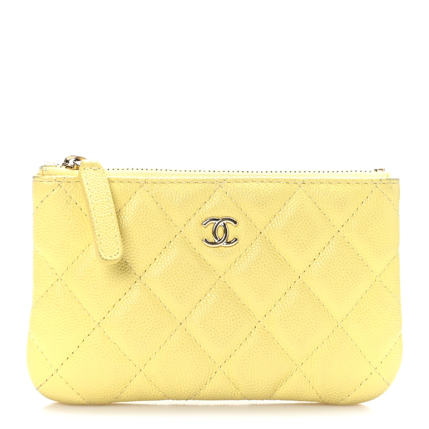 Chanel Caviar Quilted Small Pouch Light Yellow 1 of 8