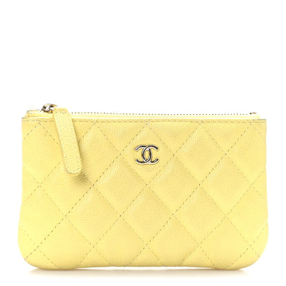 Chanel Caviar Quilted Small Pouch Light Yellow 1 of 8