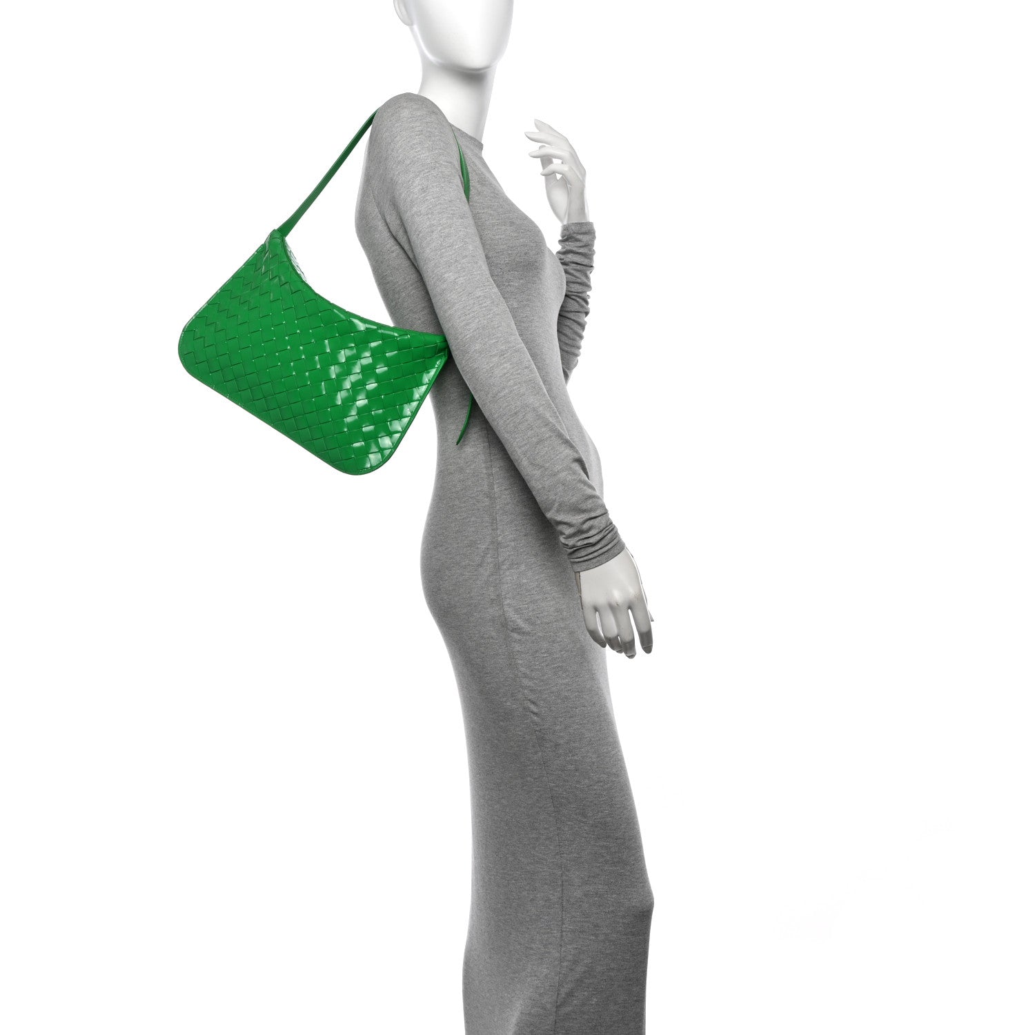 Bottega Veneta Spazzolato Intrecciato Flap Shoulder Bag Parakeet 2 of 12