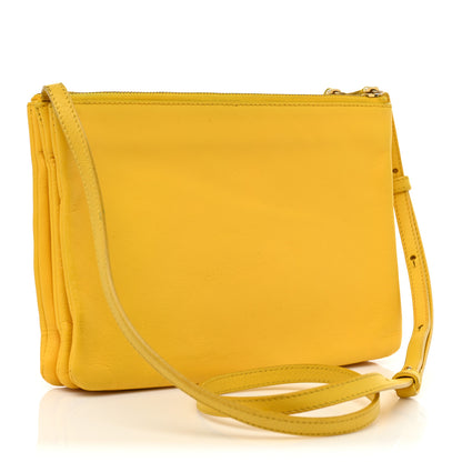 Celine Lambskin Small Trio Crossbody Bag Fluo Yellow 2 of 16
