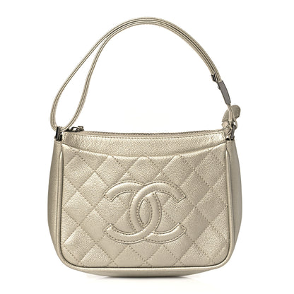 Chanel Metallic Caviar Quilted CC Hobo Gold 1 of 10