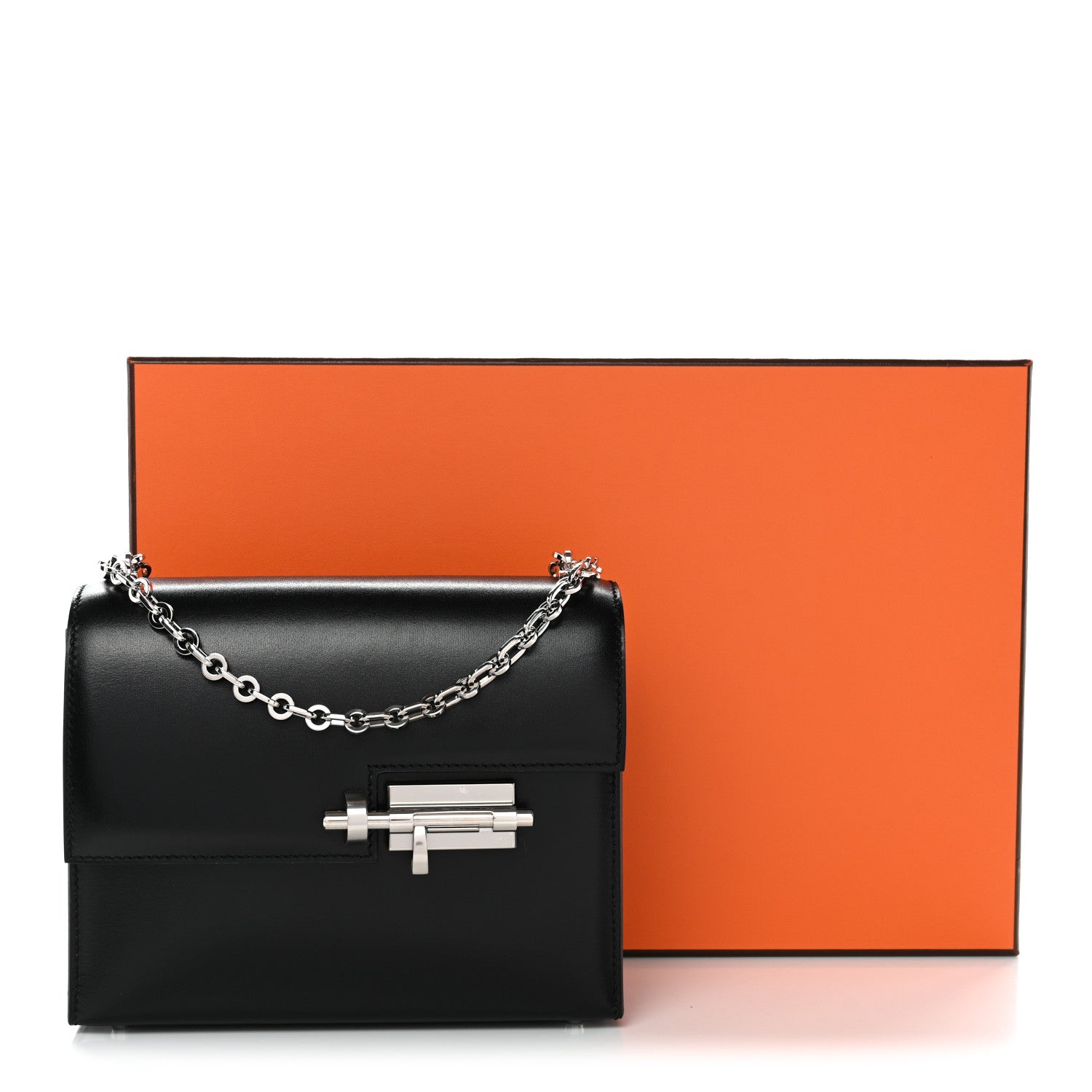 Hermes Box Mini Verrou Chaine Bag Black 12 of 12
