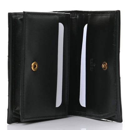 Gucci Calfskin Matelasse GG Marmont Card Case Wallet Black 5 of 7