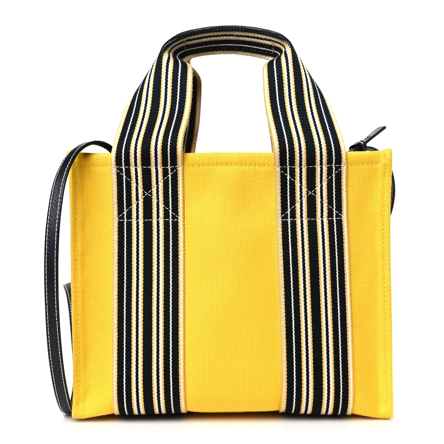 Cotton Canvas Mini The Suitcase Stripe Tote Sunny Yellow Blue Navy