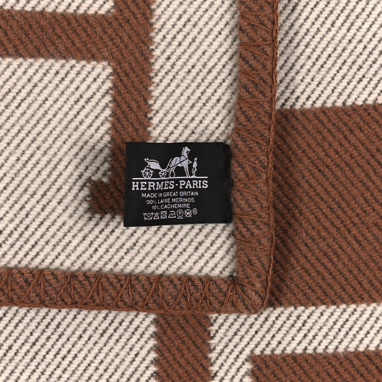 Wool Cashmere Avalon Blanket Ecru Camel