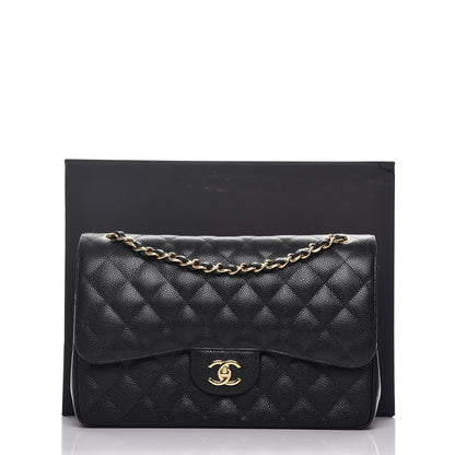 Chanel Caviar Quilted Jumbo Double Flap Black 8 of 8