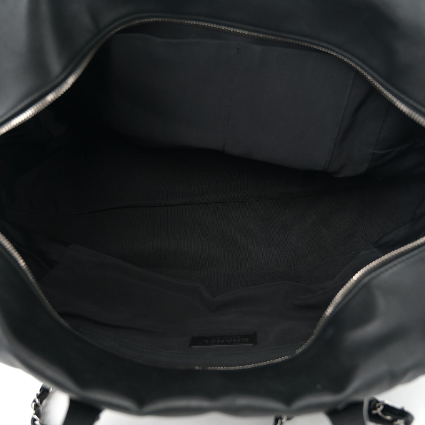 Calfskin Quilted Feather Weight Bowling Bag Black
