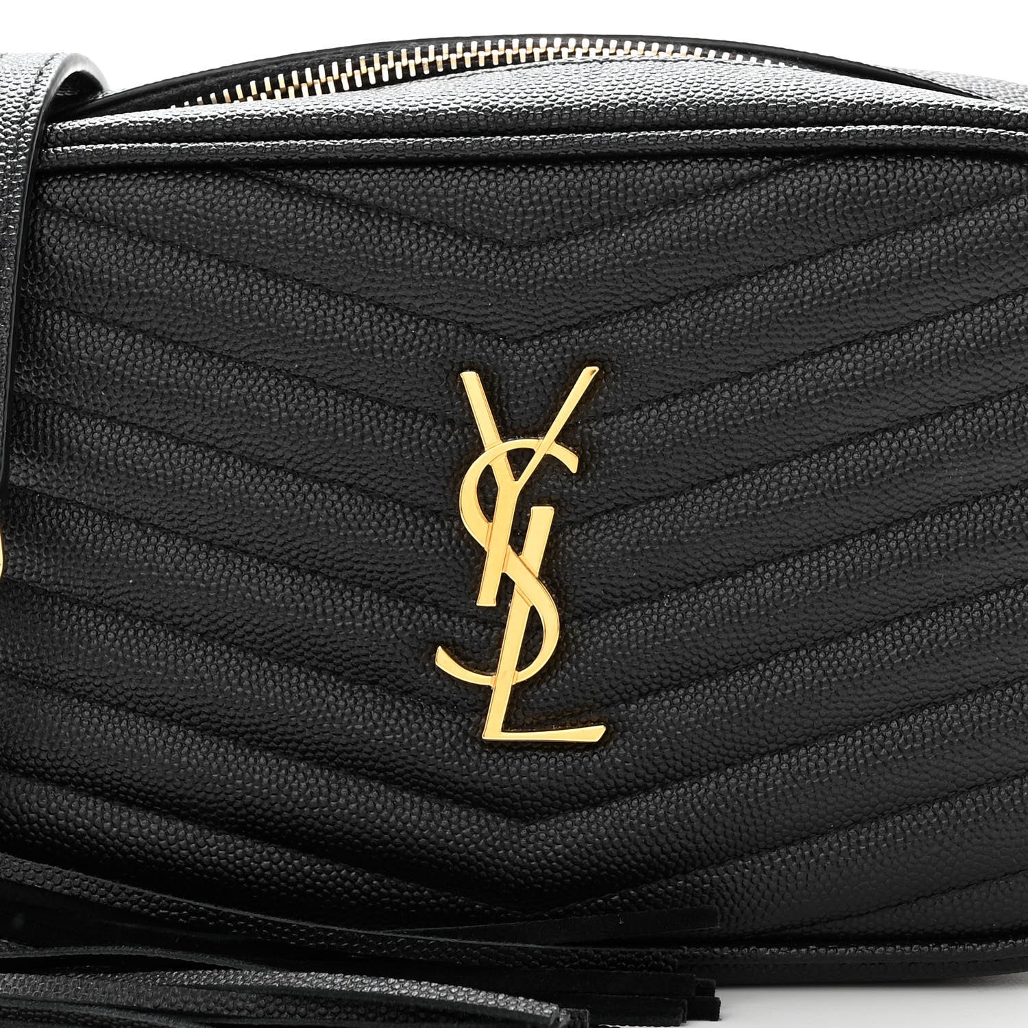 Saint Laurent Grain De Poudre Matelasse Monogram Mini Lou Camera Bag Black 8 of 10