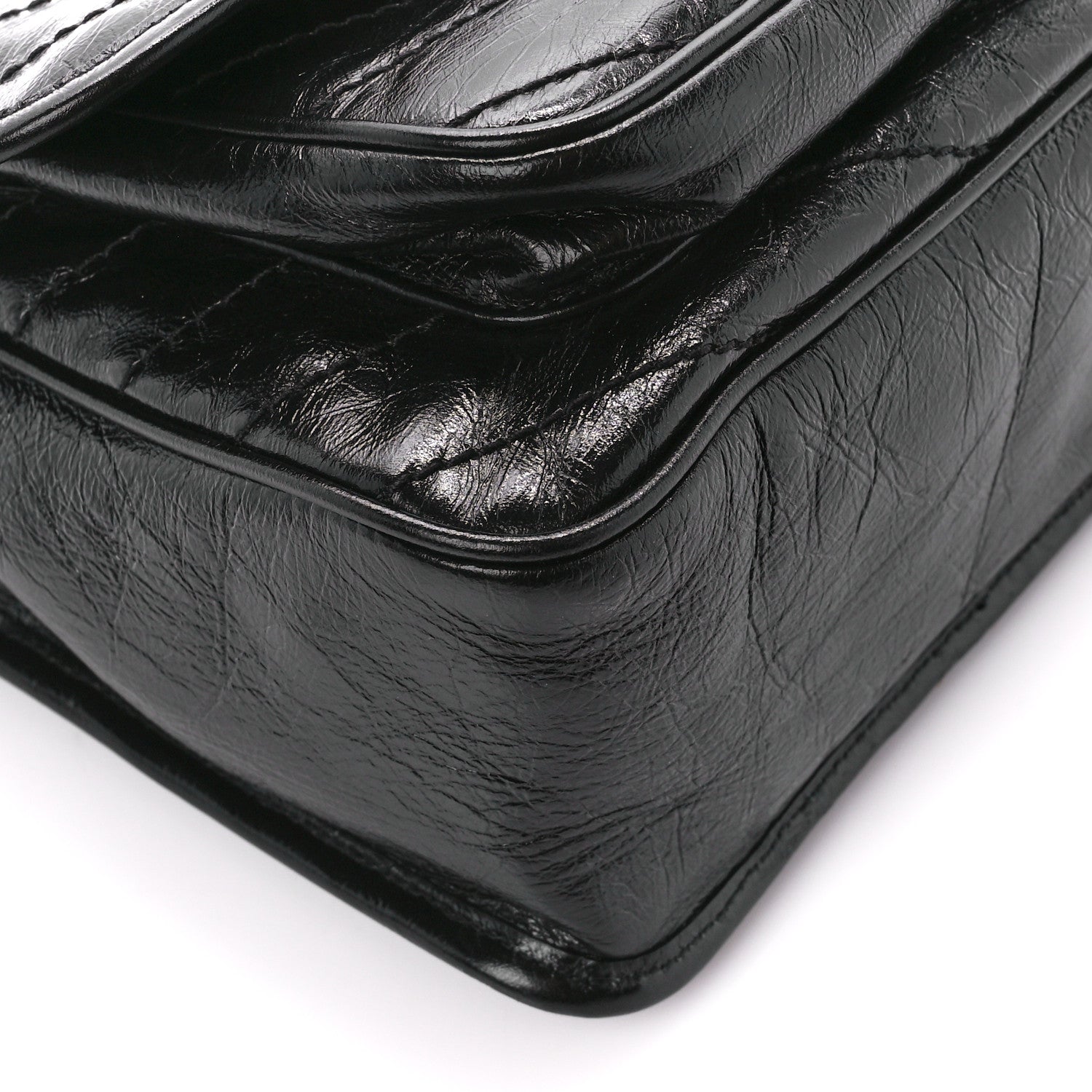 Saint Laurent Crinkled Calfskin Matelasse Monogram Medium Niki Chain Satchel Black 10 of 12