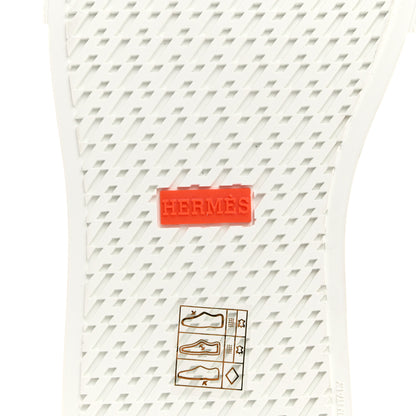 Hermes Canvas Calfskin Get Sneakers 36 Prunoir White 7 of 8