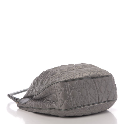 Christian Dior Satin Cannage Charming Hobo Grey 4 of 11