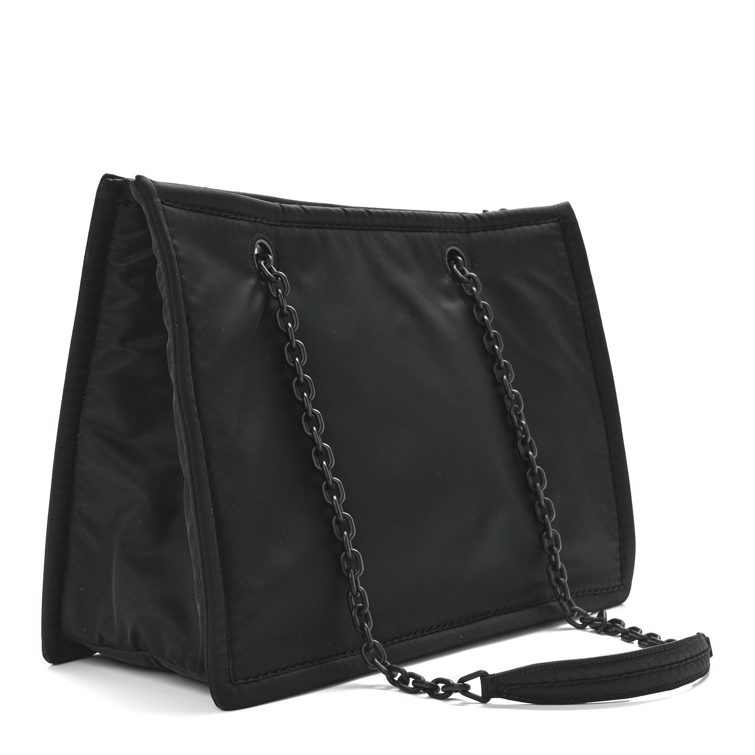 Prada Tessuto Nylon Chain Tote Black 3 of 11