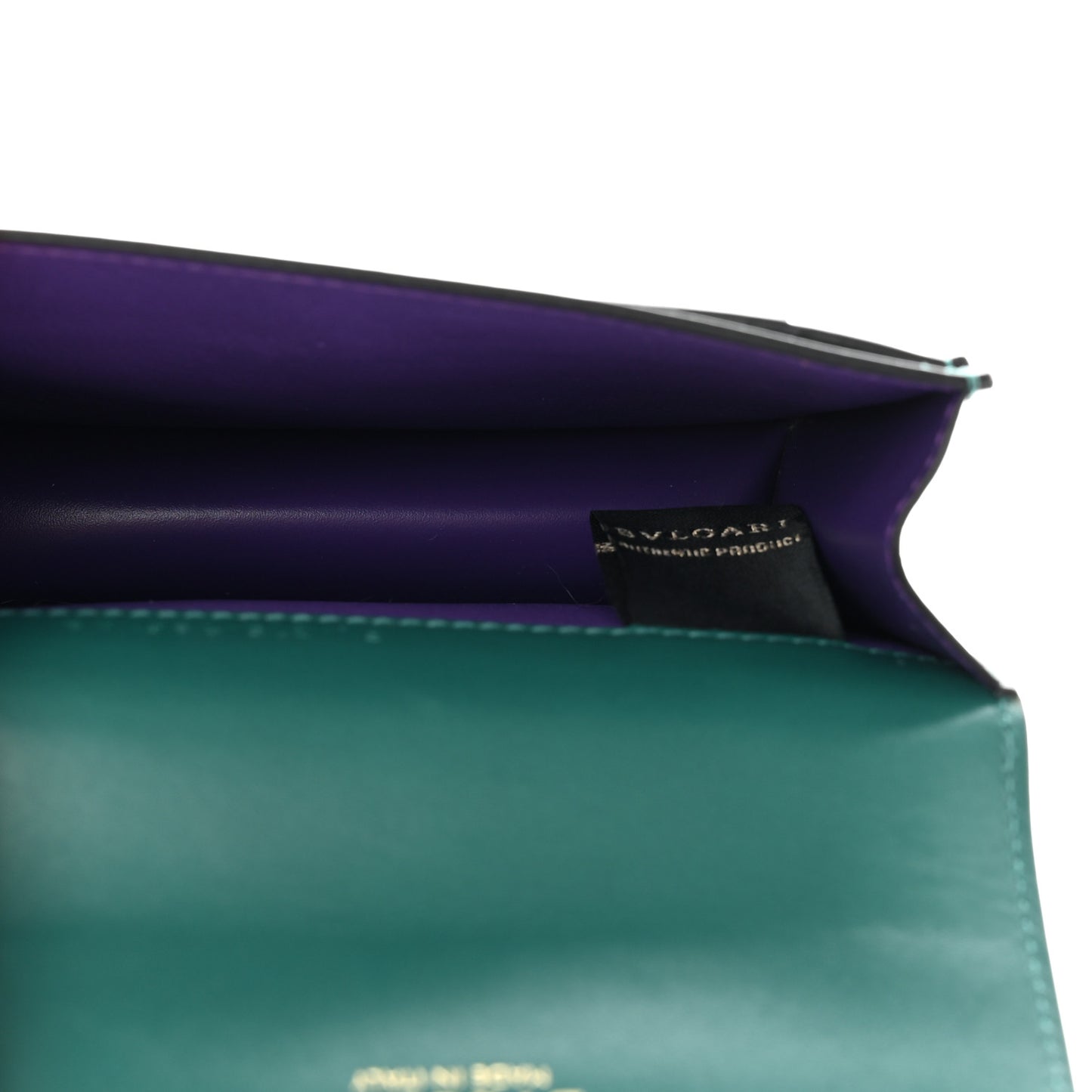 Calfskin Serpenti Forever Purse Card Holder Emerald Violet Amethyst