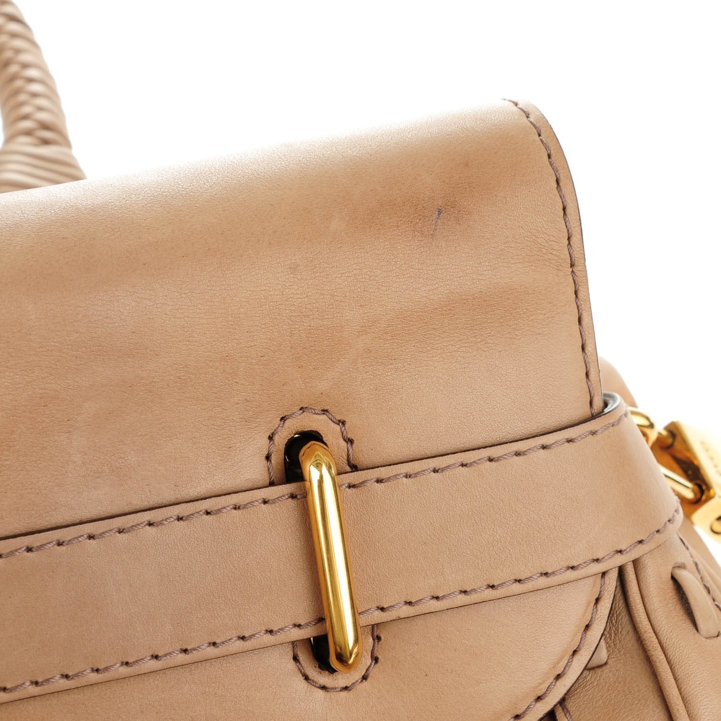 Leather Handmade Large Top Handle Bag Taupe