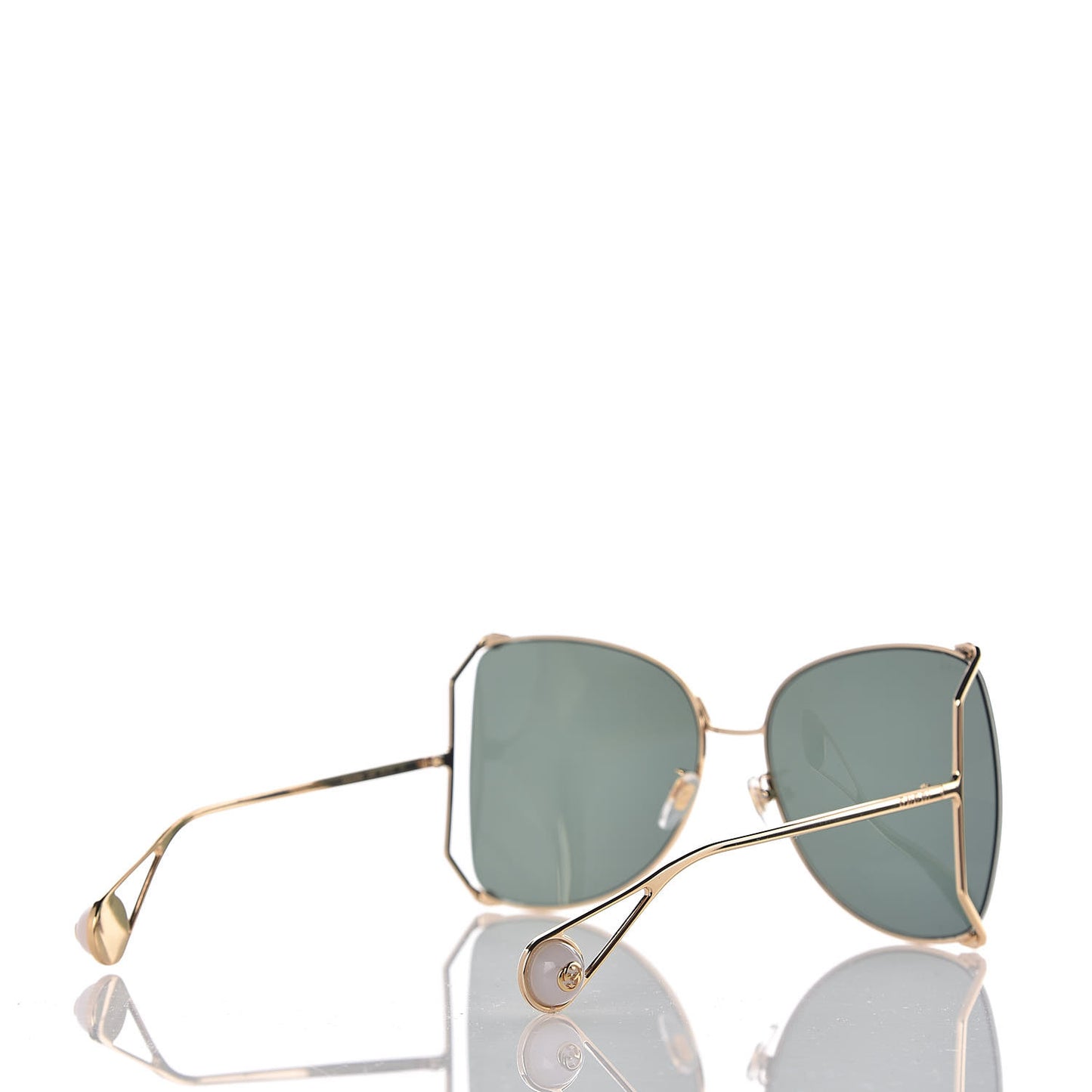 Oversized Round Sunglasses GG0252S Gold