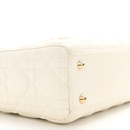 Christian Dior Lambskin Cannage Small My ABCDior Lady Dior White 9 of 15
