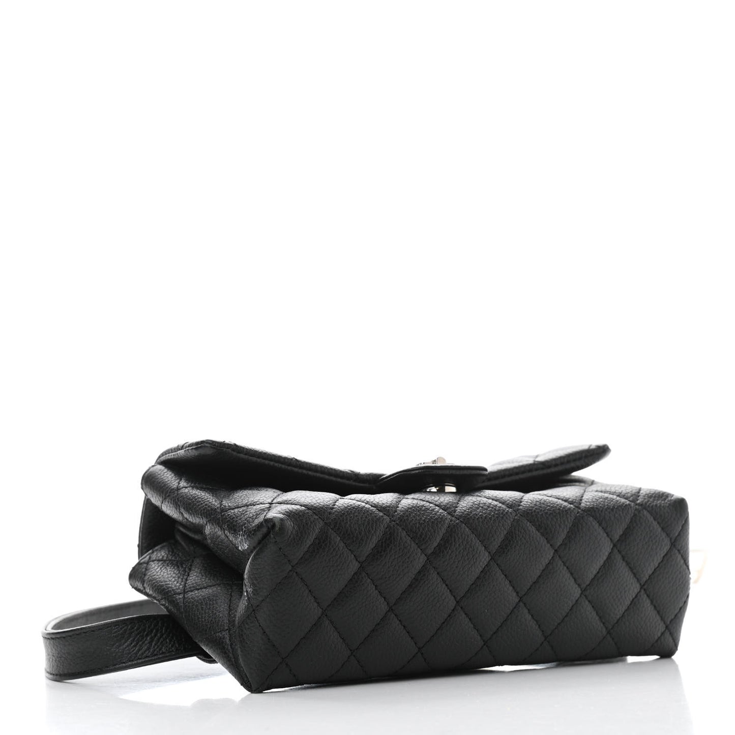 Grained Calfskin Quilted 2.55 Reissue Flap Belt Bag Clutch Black