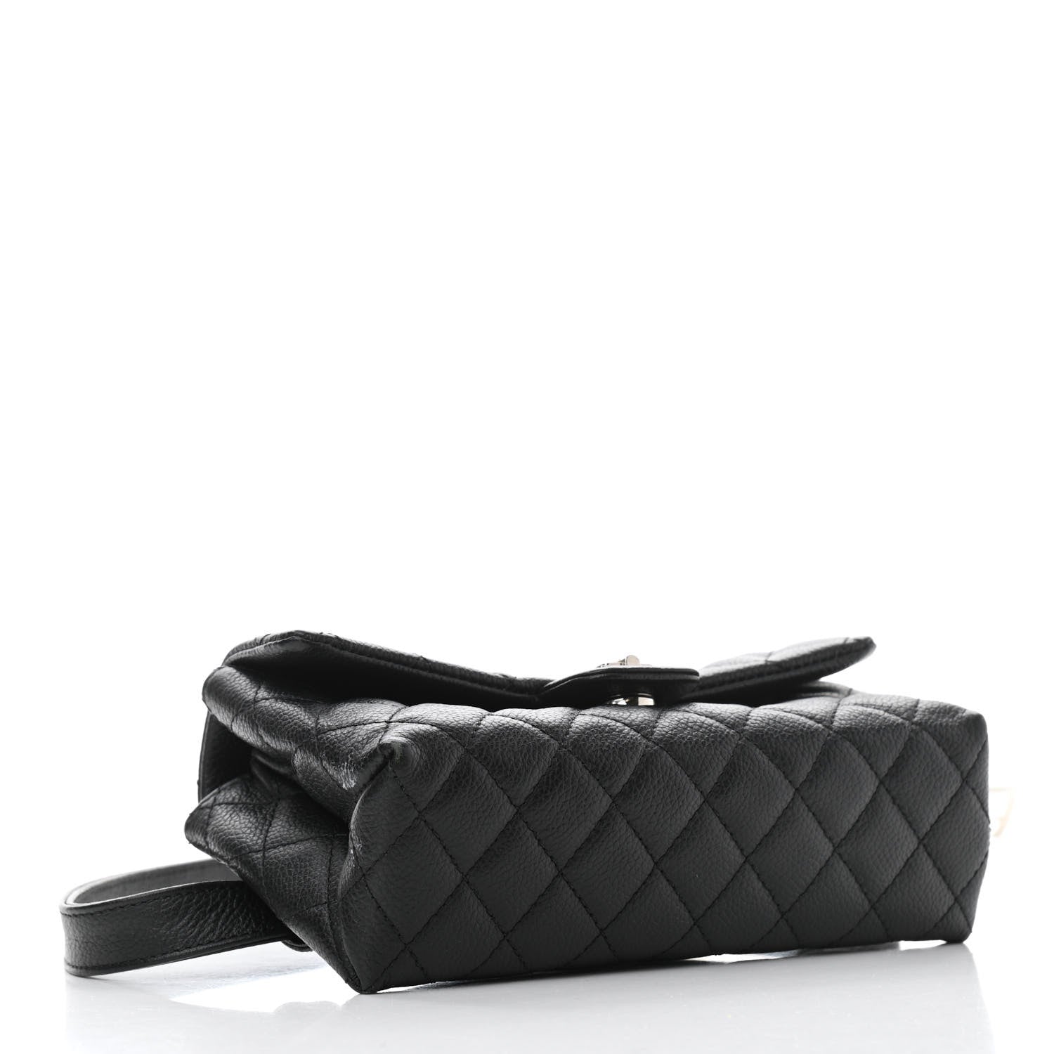 Chanel Grained Calfskin Quilted 2.55 Reissue Flap Belt Bag Clutch Black 4 of 12