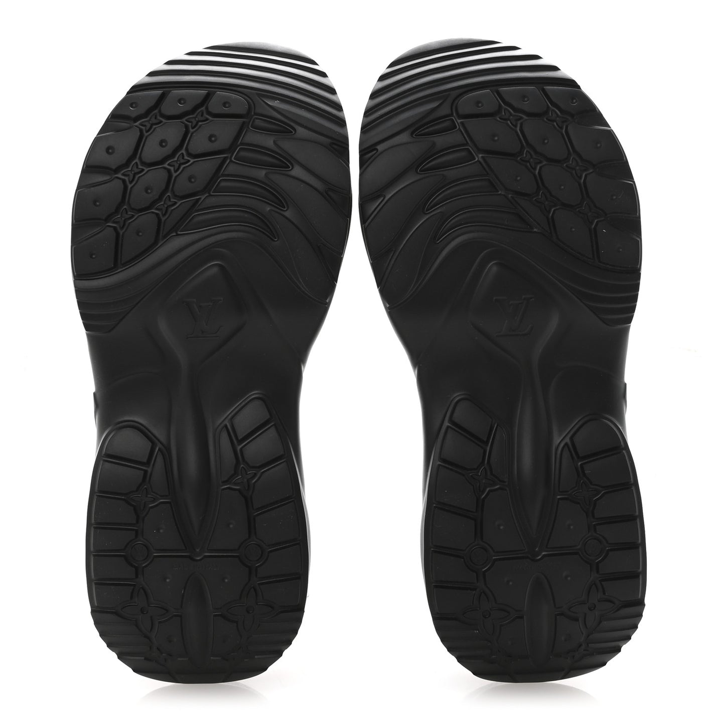 Rubber Embossed Monogram Pool 55 Flat Comfort Mule 37 Black