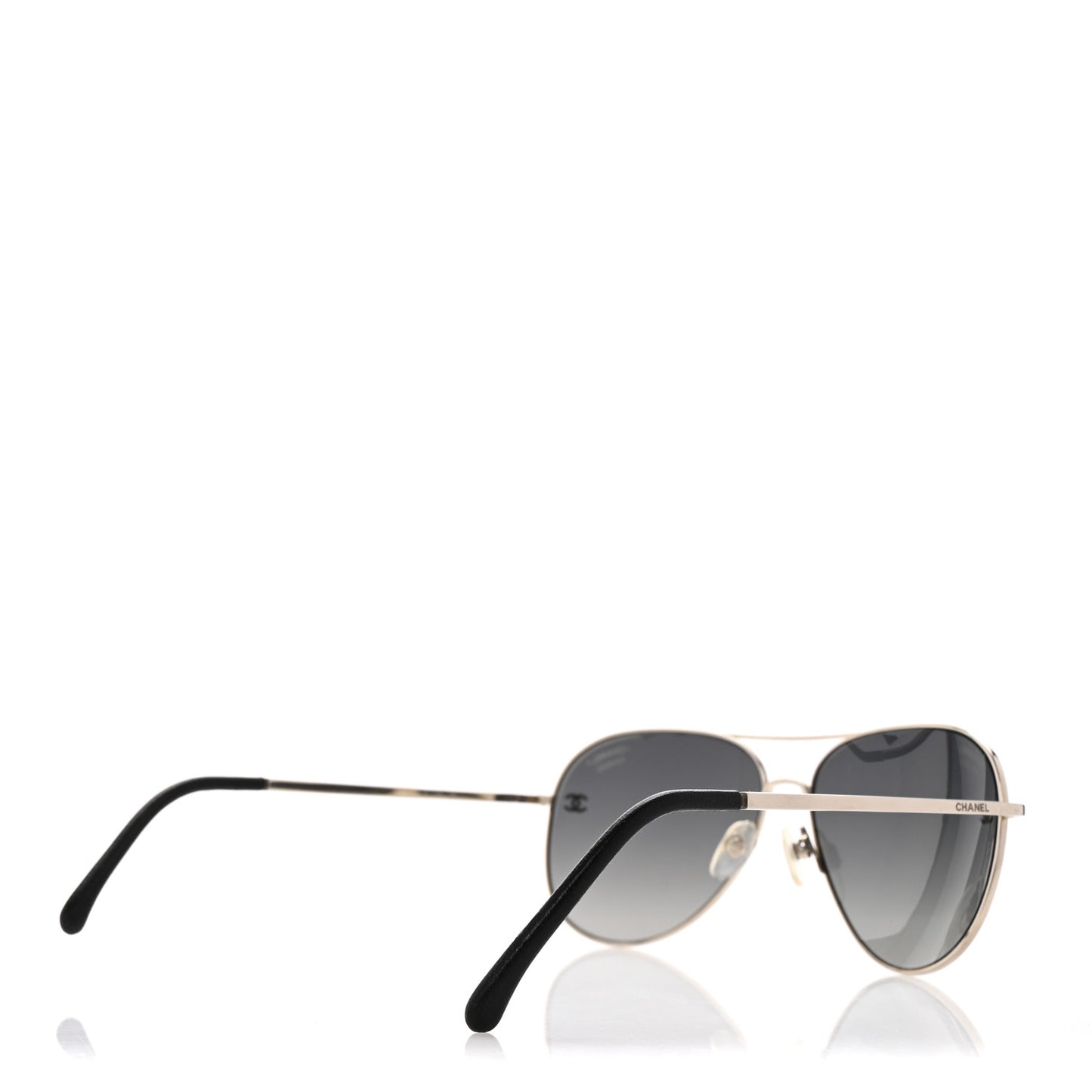 Metal Polarized CC Aviator Sunglasses 4189-T-Q Silver