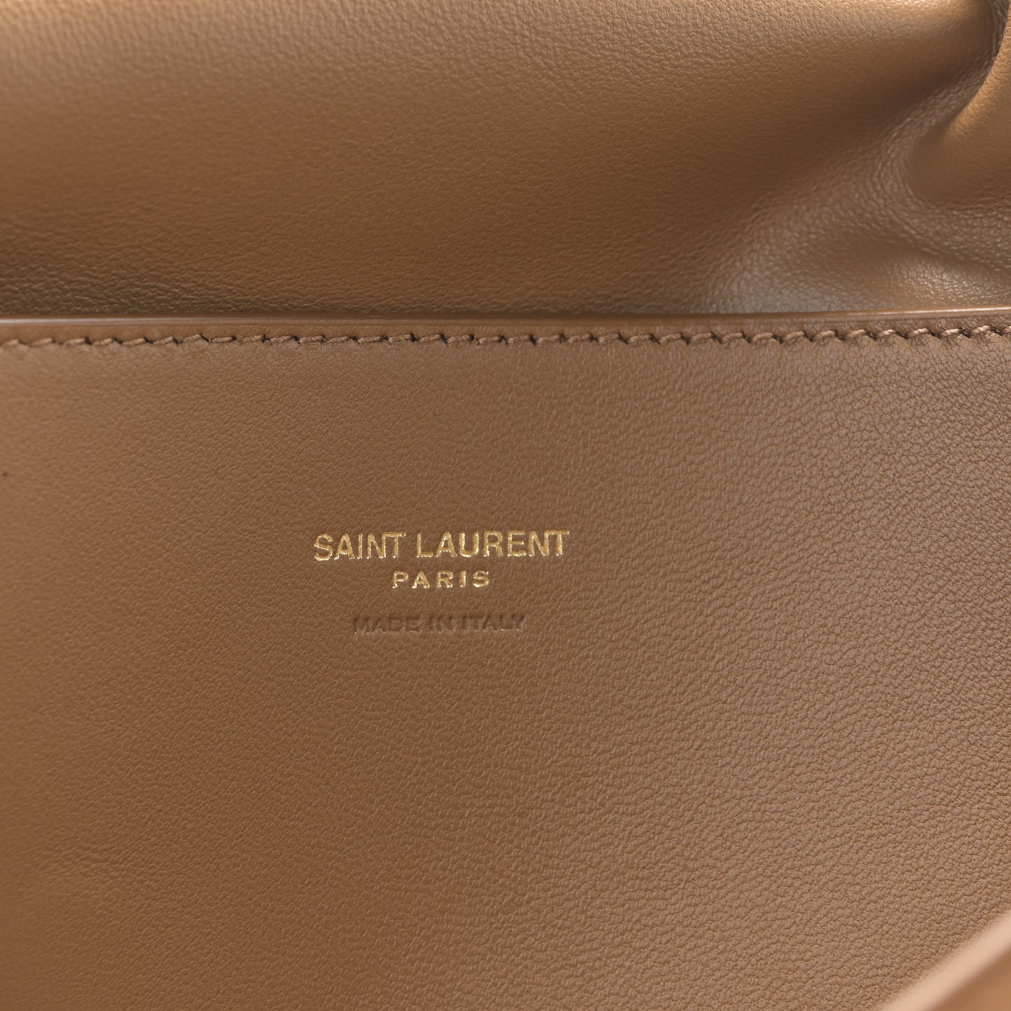 Smooth Calfskin Suede Medium Reversible Monogram Kate Satchel Light Ochre