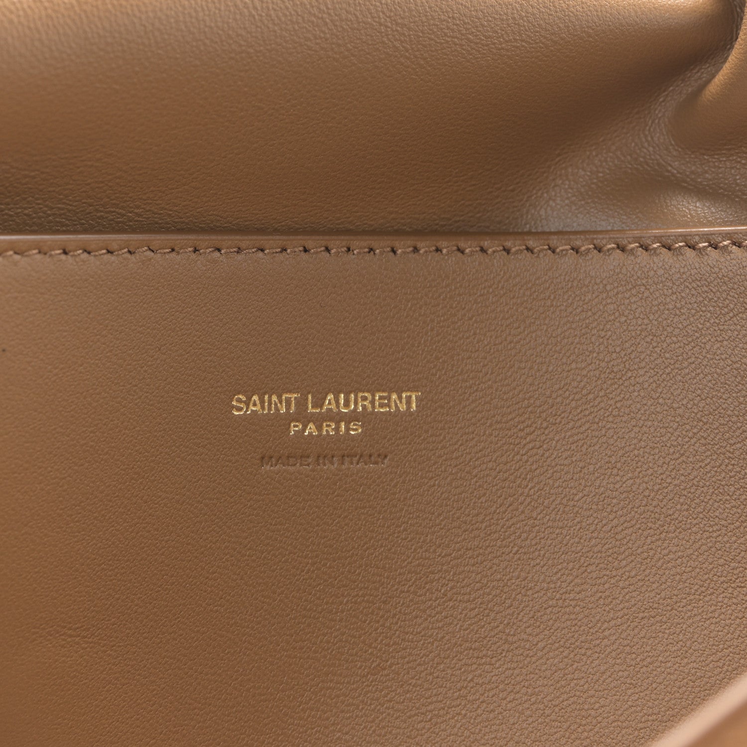 Saint Laurent Smooth Calfskin Suede Medium Reversible Monogram Kate Satchel Light Ochre 6 of 8