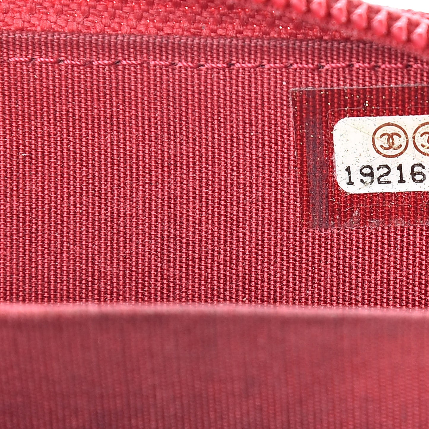 Iridescent Caviar Timeless CC Zip Around Coin Purse Red