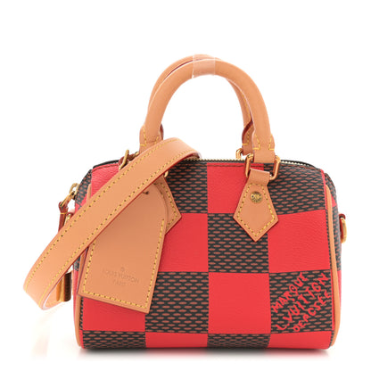 Louis Vuitton Damier Pop Speedy Bandouliere 18 Red 1 of 10