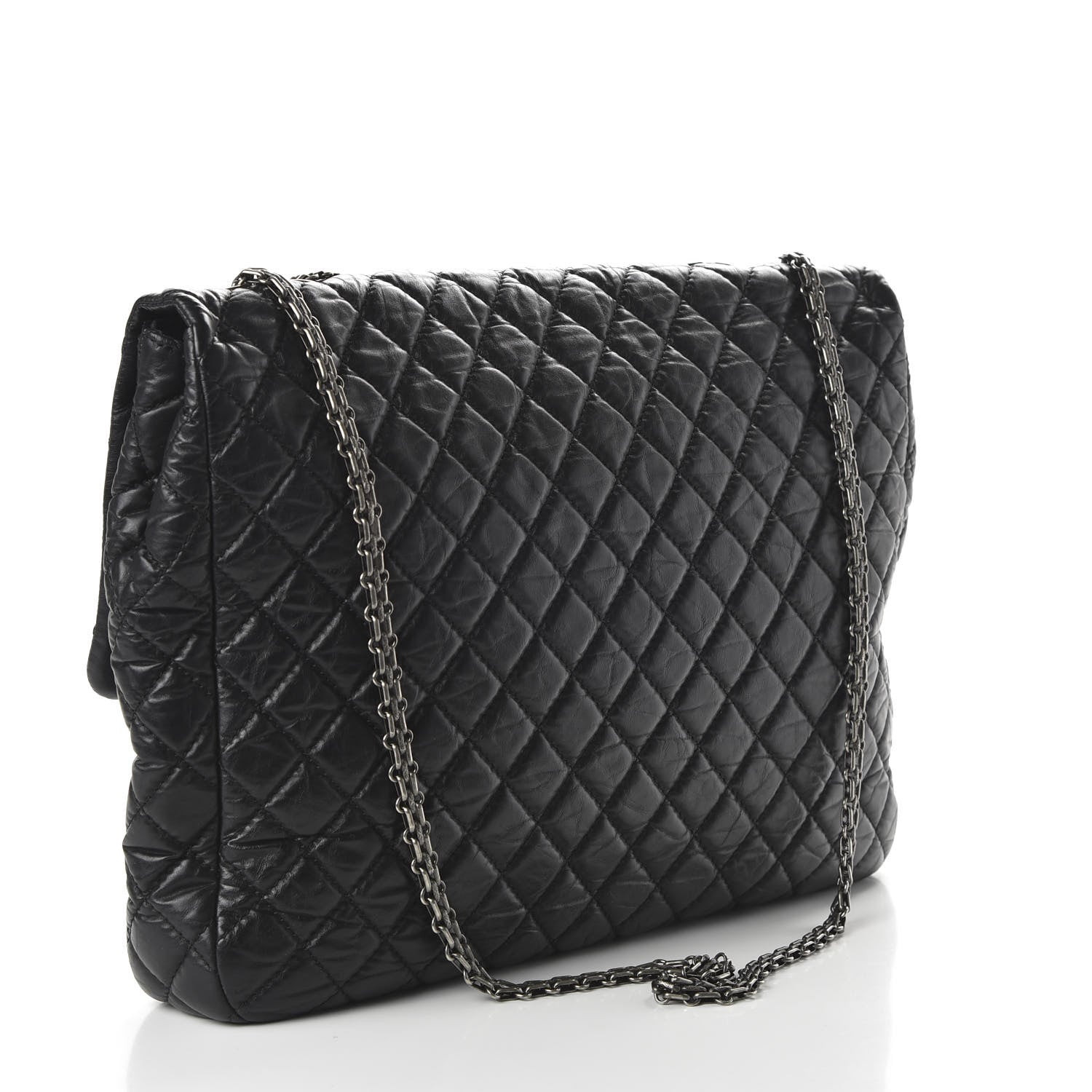 Chanel Aged Calfskin Reissue XL Maxi Flap Black 3 of 10