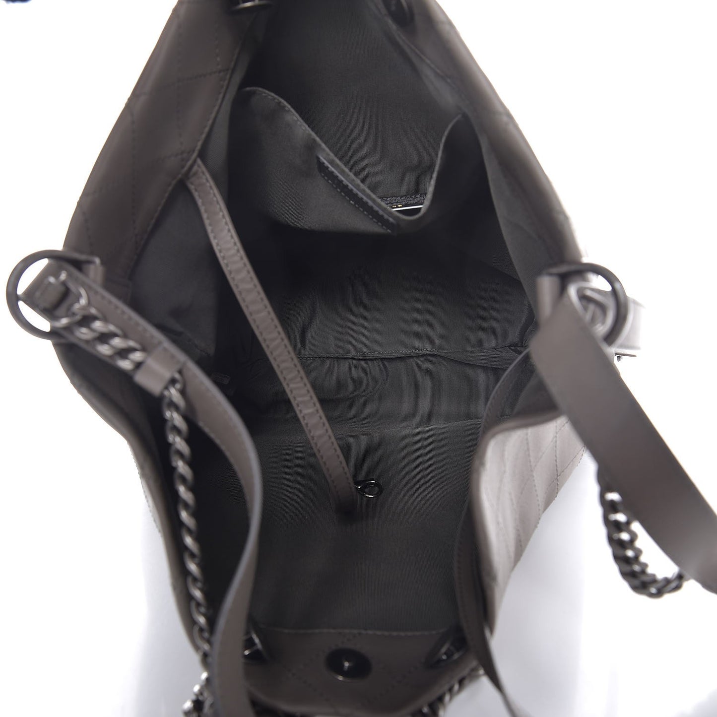 Calfskin Stitched Large Hobo Grey