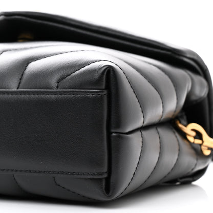 Saint Laurent Calfskin Y Quilted Monogram Toy Loulou Crossbody Bag Black 11 of 14