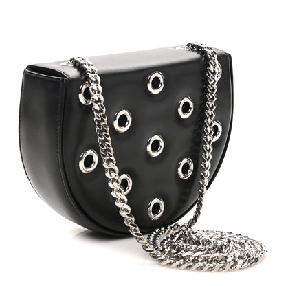 Saint Laurent Box Calfskin Grommet Crossbody Bag Black 3 of 9