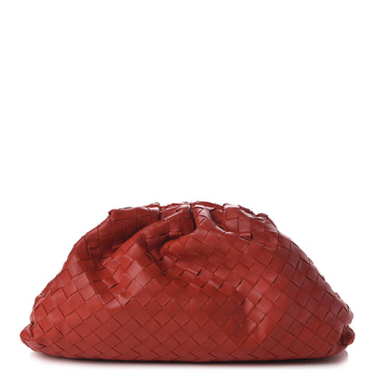 Bottega Veneta Nappa Maxi Intrecciato The Pouch Oversized Clutch Bright Red 1 of 9