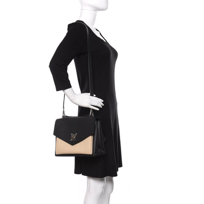 Louis Vuitton Soft Calfskin My Lockme Top Handle Vanille Black 2 of 9