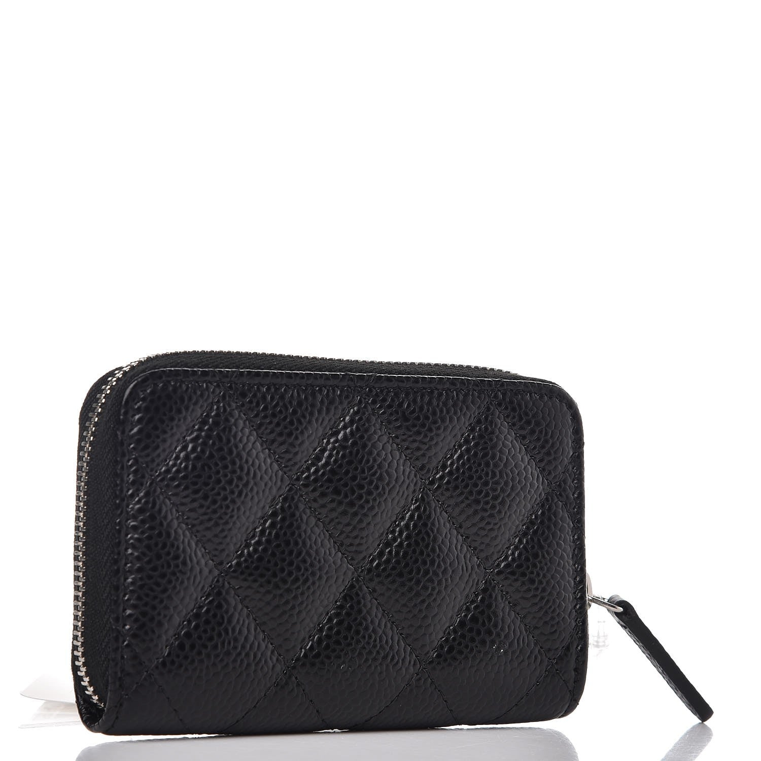 Chanel Caviar Quilted Zip Coin Purse Black 3 of 8