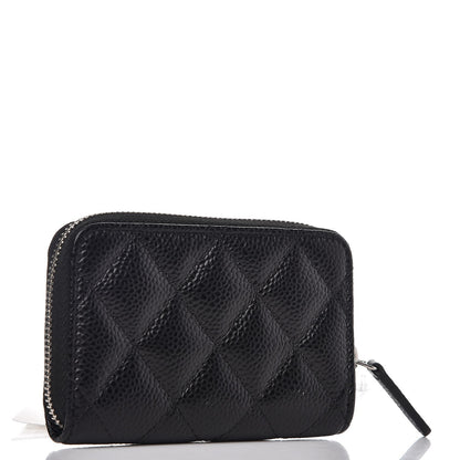 Chanel Caviar Quilted Zip Coin Purse Black 3 of 8