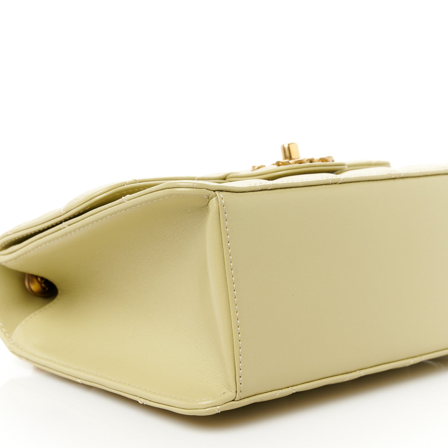 Chanel Shiny Lambskin Quilted Mini Flap Green 10 of 11