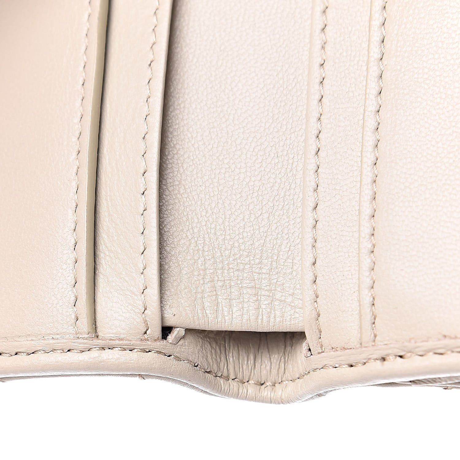 Saint Laurent Lambskin Y Quilted Monogram Compact Loulou Wallet Nude Powder 7 of 8