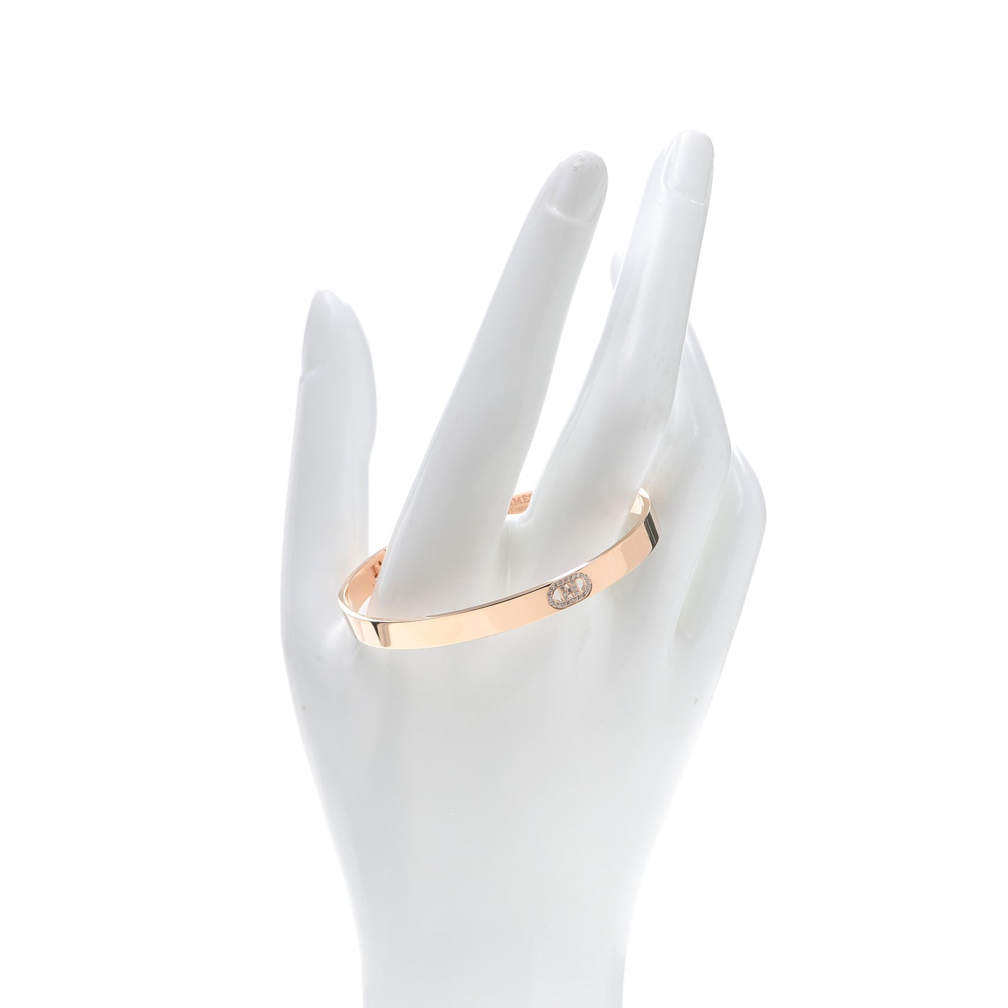 18K Rose Gold Diamond PM H D'Ancre Bracelet SH