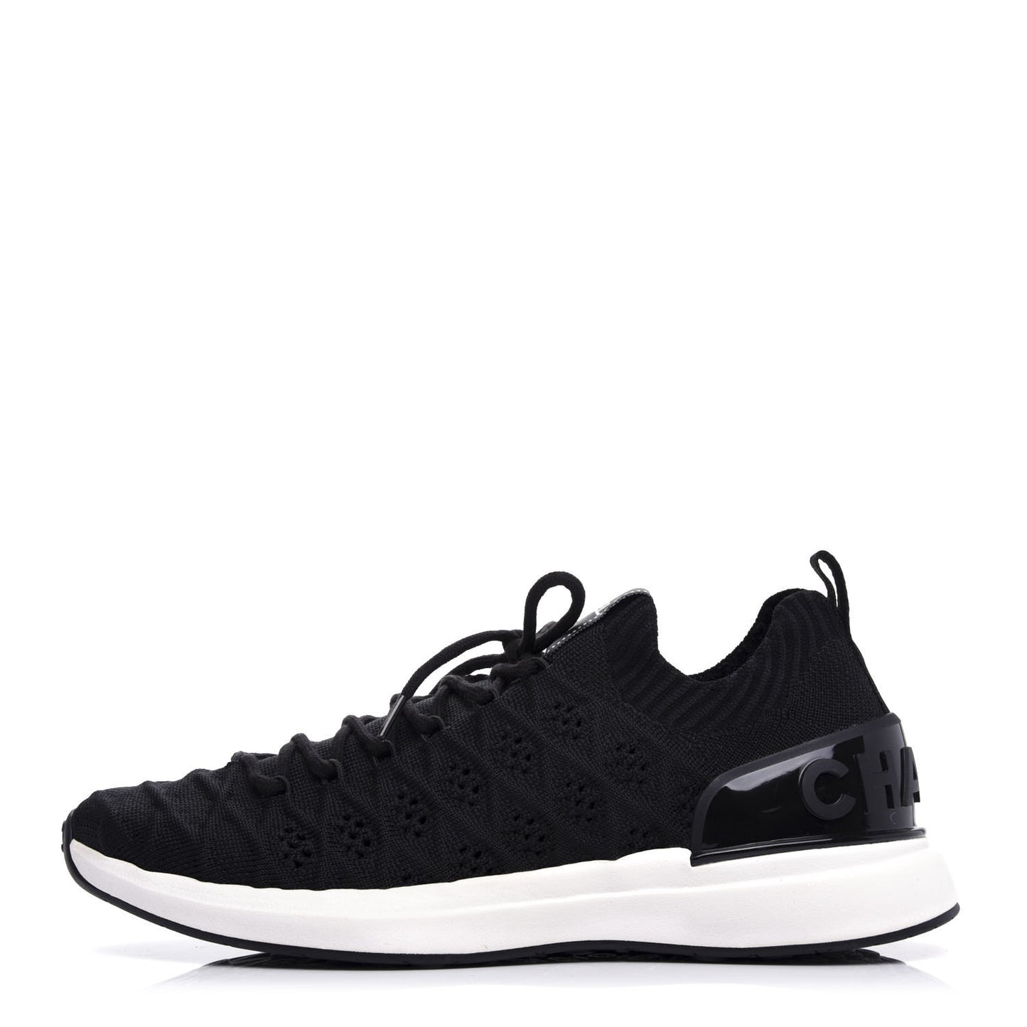 Fabric Logo Sneakers 38.5 Black