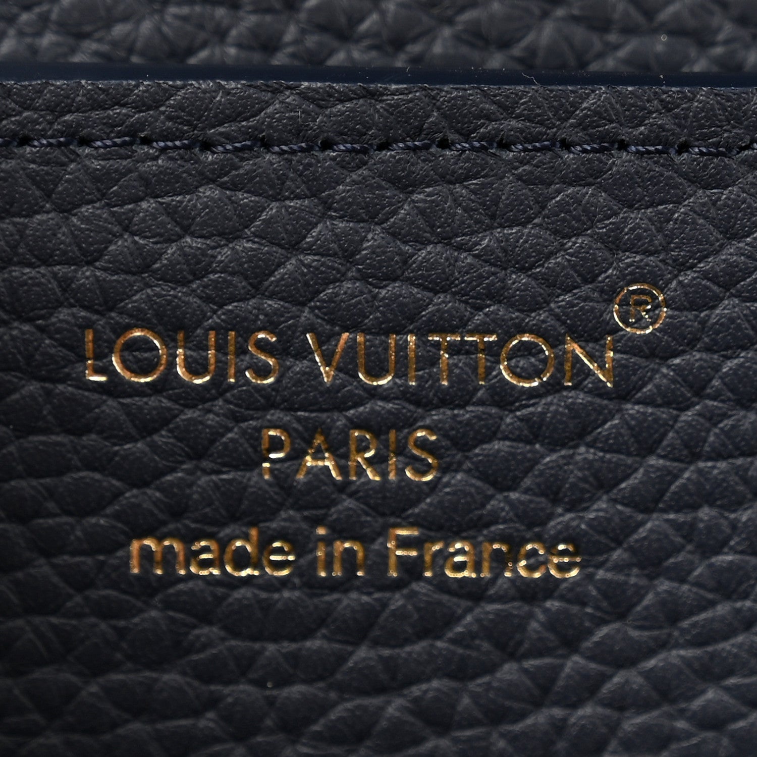 Louis Vuitton Taurillon Capucines PM Navy 6 of 10