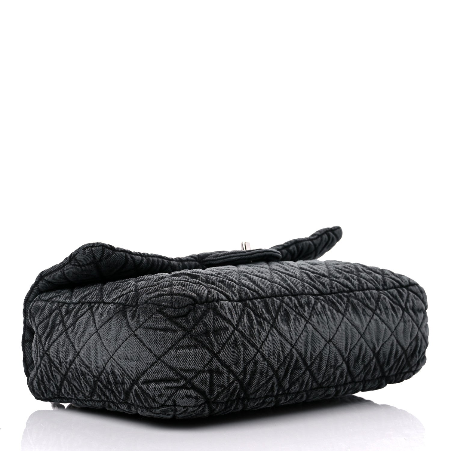 Chanel Denim Quilted Denimpression Flap Grey Black 4 of 10